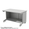 eデスク セミーオーダーデスク 特注 オフィスデスク パソコンデスク グレー 幅160cm 奥行50cm 高さ72cm【受注生産品】