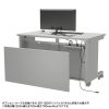 eデスク セミーオーダーデスク 特注 オフィスデスク パソコンデスク グレー 幅160cm 奥行50cm 高さ72cm【受注生産品】