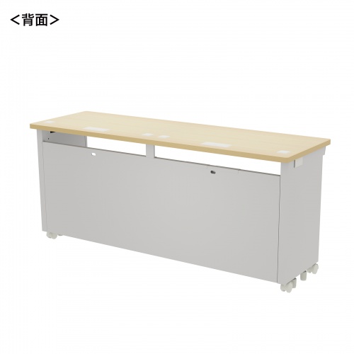 eデスク セミーオーダーデスク 特注 オフィスデスク パソコンデスク 薄い木目 幅160cm 奥行50cm 高さ70cm【受注生産品】