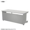 eデスク セミーオーダーデスク 特注 オフィスデスク パソコンデスク グレー 幅165cm 奥行60cm 高さ70cm【受注生産品】