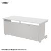 eデスク セミーオーダーデスク 特注 オフィスデスク パソコンデスク ホワイト 幅165cm 奥行65cm 高さ70cm【受注生産品】