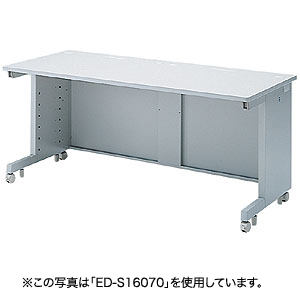 バックパネルがシングルのeデスク（Sタイプ）W1650×D650×H700mm ED-SK16565 サンワサプライ