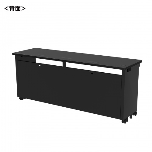 eデスク セミーオーダーデスク 特注 オフィスデスク パソコンデスク ブラック 幅170cm 奥行50cm 高さ70cm【受注生産品】