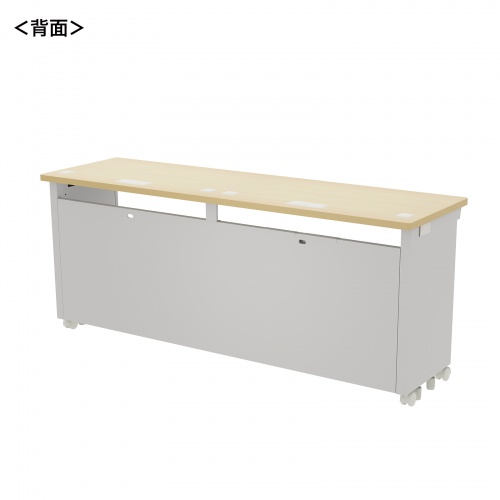 eデスク セミーオーダーデスク 特注 オフィスデスク パソコンデスク 薄い木目 幅170cm 奥行50cm 高さ70cm【受注生産品】