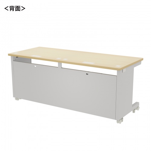 eデスク セミーオーダーデスク 特注 オフィスデスク パソコンデスク 薄い木目 幅170cm 奥行70cm 高さ70cm【受注生産品】