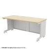 eデスク セミーオーダーデスク 特注 オフィスデスク パソコンデスク 薄い木目 幅175cm 奥行60cm 高さ70cm【受注生産品】