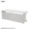 eデスク セミーオーダーデスク 特注 オフィスデスク パソコンデスク ホワイト 幅180cm 奥行60cm 高さ70cm【受注生産品】