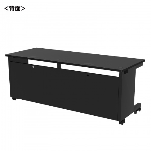 オフィスデスク（eデスク・パソコンデスク・ブラック・幅180cm・奥行70cm・高さ70cm）ED-SK18070BK サンワサプライ
