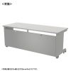 オフィスデスク（eデスク・パソコンデスク・グレー・幅180cm・奥行80cm・高さ70cm）ED-SK18080GY サンワサプライ 