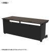 eデスク セミーオーダーデスク 特注 オフィスデスク パソコンデスク 濃い木目 幅180cm 奥行80cm 高さ70cm【受注生産品】