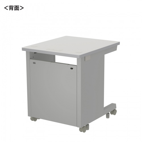 eデスク セミーオーダーデスク 特注 オフィスデスク パソコンデスク グレー 幅60cm 奥行70cm 高さ70cm