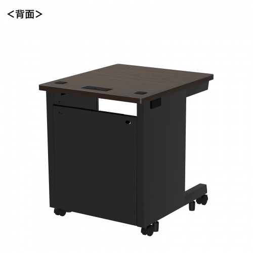 eデスク セミーオーダーデスク 特注 オフィスデスク パソコンデスク 濃い木目 幅60cm 奥行70cm 高さ70cm【受注生産品】