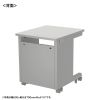 eデスク セミーオーダーデスク 特注 オフィスデスク パソコンデスク グレー 幅65cm 奥行75cm 高さ70cm【受注生産品】