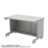 eデスク セミーオーダーデスク 特注 オフィスデスク パソコンデスク グレー 幅65cm 奥行75cm 高さ70cm【受注生産品】