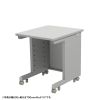 eデスク セミーオーダーデスク 特注 オフィスデスク パソコンデスク グレー 幅65cm 奥行75cm 高さ70cm【受注生産品】