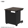 eデスク セミーオーダーデスク 特注 オフィスデスク パソコンデスク 濃い木目 幅65cm 奥行75cm 高さ70cm【受注生産品】
