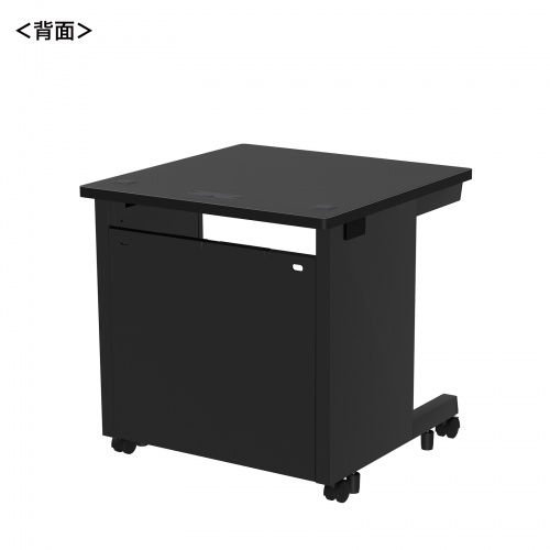 eデスク セミーオーダーデスク 特注 オフィスデスク パソコンデスク ブラック 幅70cm 奥行70cm 高さ70cm【受注生産品】