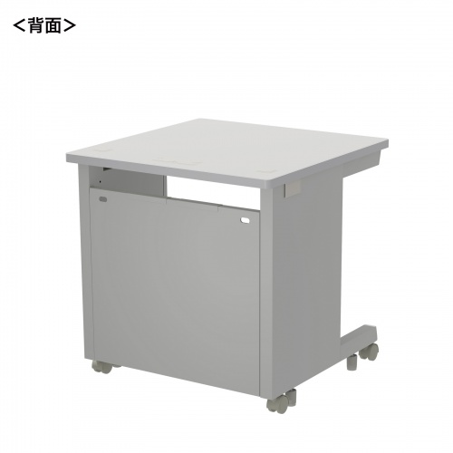 eデスク セミーオーダーデスク 特注 オフィスデスク パソコンデスク グレー 幅70cm 奥行70cm 高さ70cm