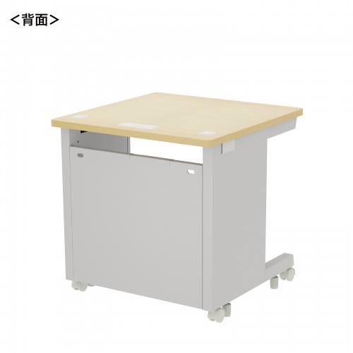 eデスク セミーオーダーデスク 特注 オフィスデスク パソコンデスク 薄い木目 幅70cm 奥行70cm 高さ70cm【受注生産品】