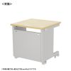 eデスク セミーオーダーデスク 特注 オフィスデスク パソコンデスク 薄い木目 幅75cm 奥行65cm 高さ70cm【受注生産品】