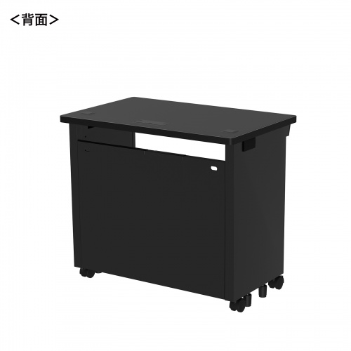 eデスク セミーオーダーデスク 特注 オフィスデスク パソコンデスク ブラック 幅80cm 奥行50cm 高さ70cm【受注生産品】