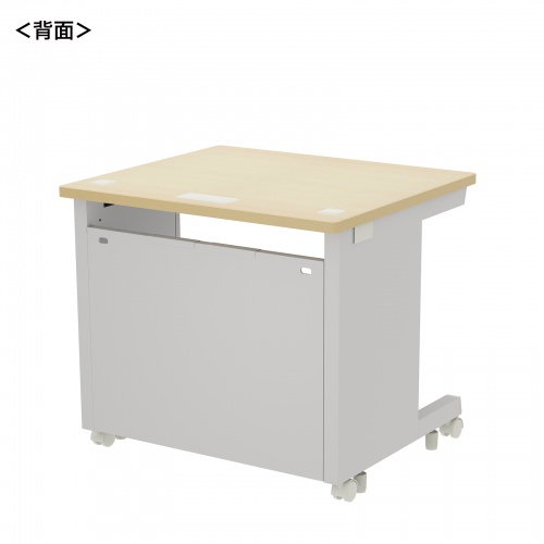 eデスク セミーオーダーデスク 特注 オフィスデスク パソコンデスク 薄い木目 幅80cm 奥行70cm 高さ70cm【受注生産品】