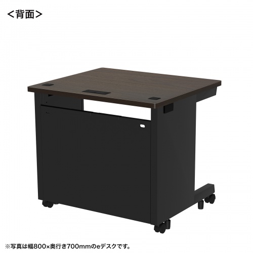 eデスク セミーオーダーデスク 特注 オフィスデスク パソコンデスク 濃い木目 幅80cm 奥行80cm 高さ70cm【受注生産品】