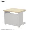 eデスク セミーオーダーデスク 特注 オフィスデスク パソコンデスク 薄い木目 幅85cm 奥行65cm 高さ70cm【受注生産品】