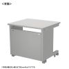 eデスク セミーオーダーデスク 特注 オフィスデスク パソコンデスク グレー 幅85cm 奥行80cm 高さ70cm【受注生産品】