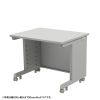 eデスク セミーオーダーデスク 特注 オフィスデスク パソコンデスク グレー 幅90cm 奥行75cm 高さ70cm【受注生産品】