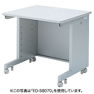 バックパネルがシングルのeデスク（Sタイプ）W900×D750×H700mm ED-SK9075 サンワサプライ