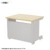 eデスク セミーオーダーデスク 特注 オフィスデスク パソコンデスク 薄い木目 幅95cm 奥行75cm 高さ70cm【受注生産品】