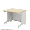 eデスク セミーオーダーデスク 特注 オフィスデスク パソコンデスク 薄い木目 幅95cm 奥行75cm 高さ70cm【受注生産品】