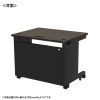 eデスク セミーオーダーデスク 特注 オフィスデスク パソコンデスク 濃い木目 幅95cm 奥行75cm 高さ70cm【受注生産品】