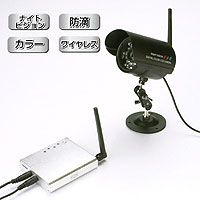 ワイヤレス監視カメラと受信機セット