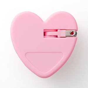 ハート型USB充電器（USB-ACアダプタ・iPhone・スマートフォン対応・ピュアピンク）