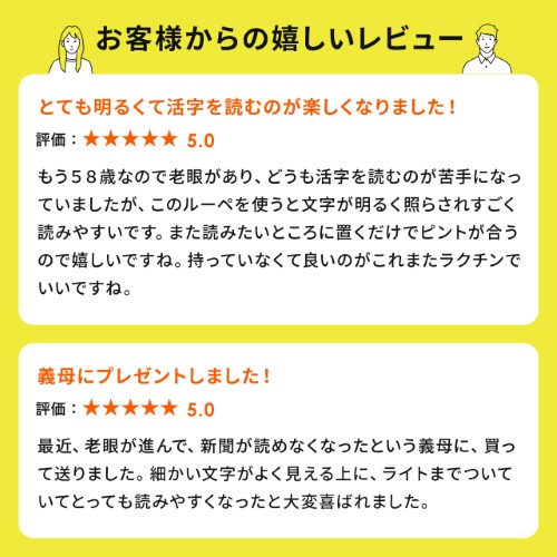 拡大鏡（デスクルーペ・LEDライト付・5倍）