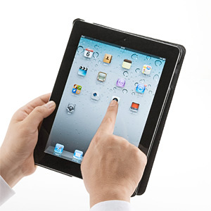 iPad2ソフトレザーケース（黒・iPad第3世代（2012年発売モデル）対応）