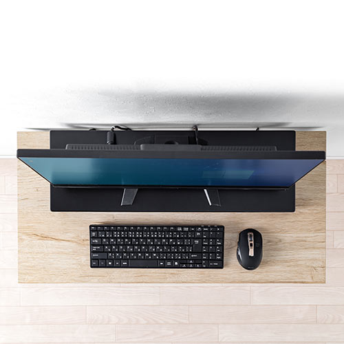 モニター台（ＵＳＢポート・タップ付・ブラック）