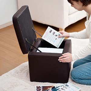 収納スツール・ボックススツール(ブラウン)