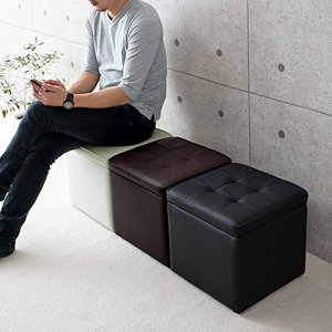 収納スツール・ボックススツール(ブラウン)