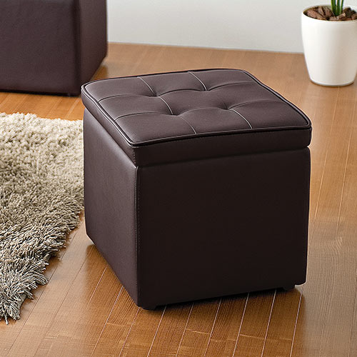 収納スツール・ボックススツール（ブラウン）