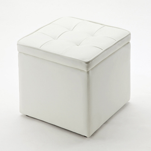収納スツール・ボックススツール（ホワイト）