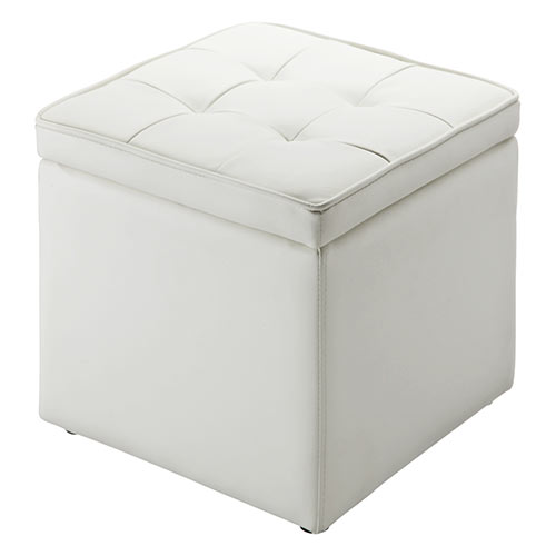 収納スツール・ボックススツール（ホワイト）