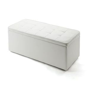 収納スツール・ボックススツール（ワイド・ホワイト）