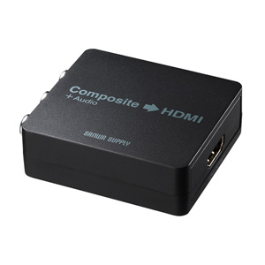 【訳あり 新品】コンポジット変換アダプタ｜コンポジットをHDMIに変換・フルHD・VGA-CVHD4 ※箱にキズ、汚れあり