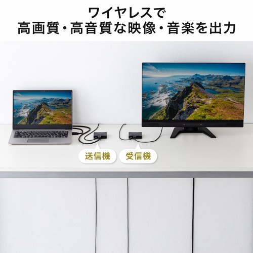 【訳あり 新品】ワイヤレスHDMIエクステンダー 60m｜HDMI延長・VGA-EXWHD13