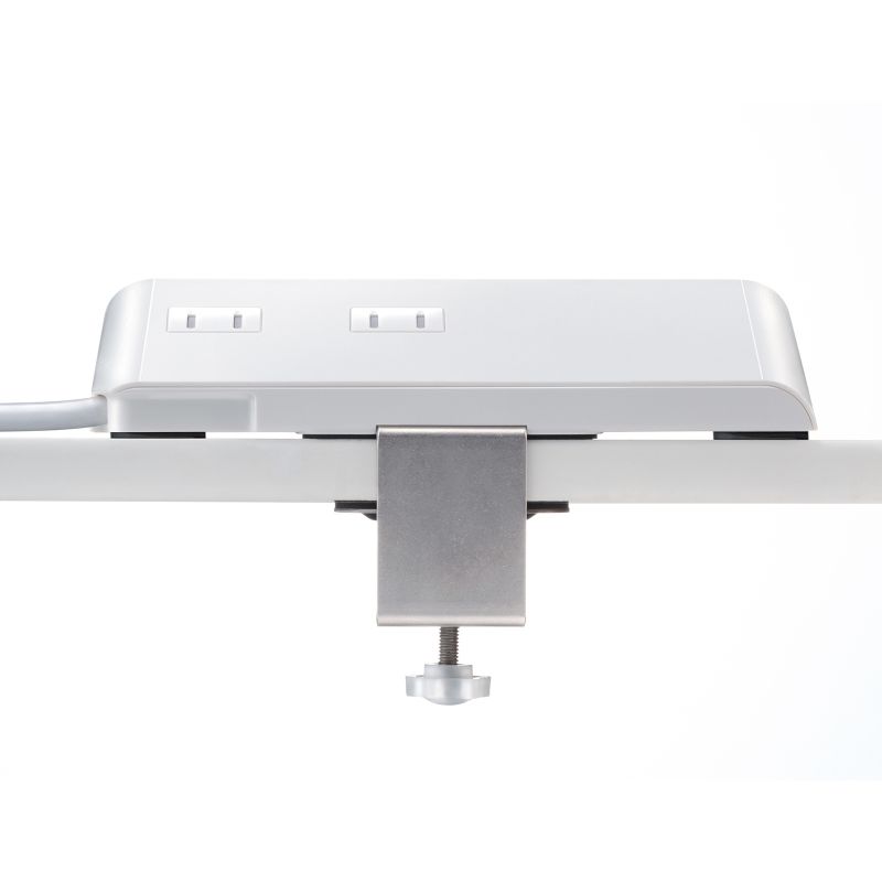 電源タップ クランプ固定式タップ AC4個口 USB-C×3 USB-A×1 PD65W対応 2m ホワイト