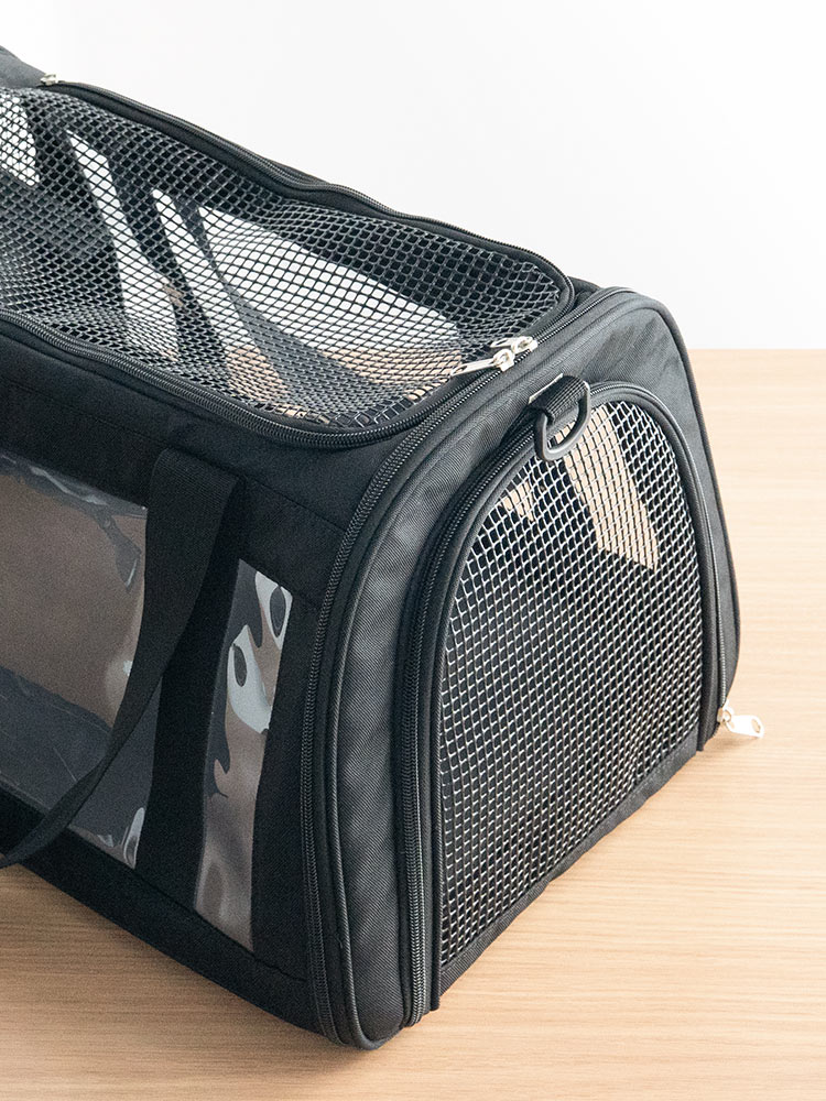 ペットキャリーバッグ おしゃれショルダー｜猫・犬・うさぎの旅行・通院に最適！折りたたみ軽量タイプ