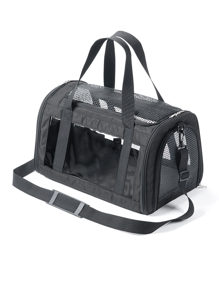 ペットキャリーバッグ おしゃれショルダー｜猫・犬・うさぎの旅行・通院に最適！折りたたみ軽量タイプ